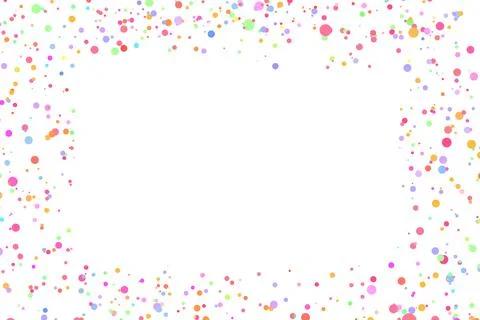 Multicolor background, colorful frame with circles. Splash effect banner. Dotted Stock Illustration