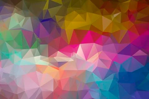 Multicolor background of triangles Bright colors, festive abstract background 스톡 일러스트