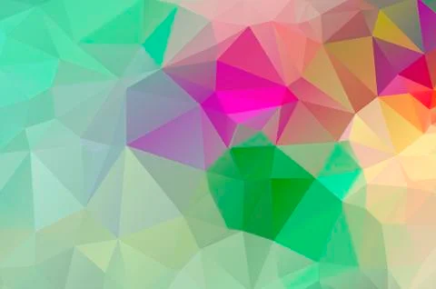 Multicolor background of triangles Bright colors, festive abstract background Ilustración de archivo
