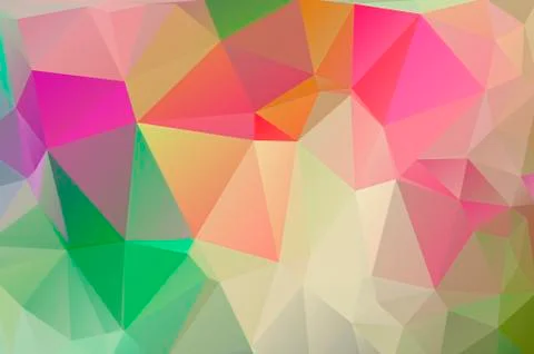 Multicolor background of triangles Bright colors, festive abstract background Stock Illustration