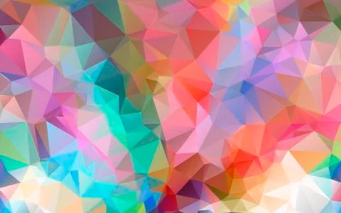 Multicolor background of triangles Bright colors, festive abstract background Stock Illustration