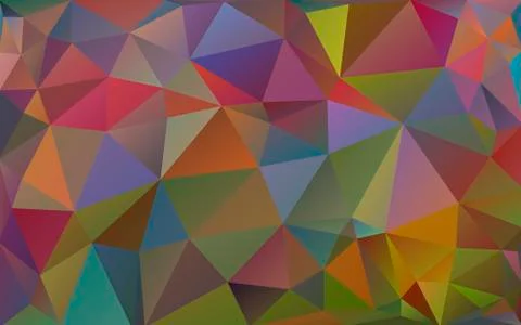 Multicolor background of triangles. Bright colors, festive abstract backgroun Stock Illustration