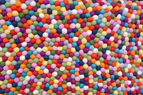 Multicolor balls of wool Stock Photos