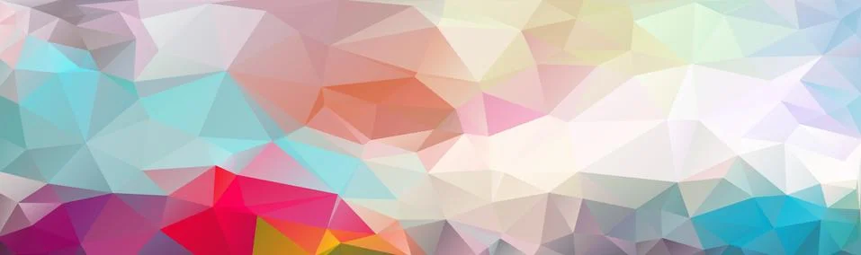 Multicolor banner background from triangles, header for web 스톡 일러스트