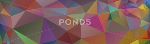 Multicolor banner background from triangles, header for web Ilustraciones de archivo