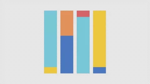Multicolor bar chart animation Stock Footage 278256608