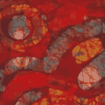 Multicolor batik design in different tones. Stock Illustration