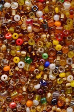 Multicolor beads assortment Stock Photos