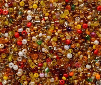Multicolor beads assortment Stock Photos