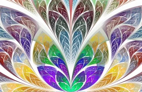 Multicolor beautiful Tree foliage. Computer generated graphics Illustrazione stock
