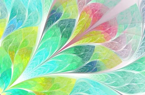 Multicolor beautiful Tree foliage. Computer generated graphics Stock Illustration