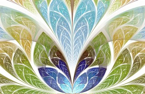 Multicolor beautiful Tree foliage. Computer generated graphics Ilustración de archivo