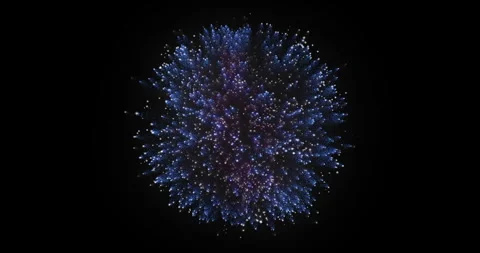Multicolor blue real abstract blinking sparkle celebration fireworks lights Video stock 292905025