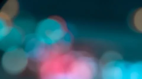 Multicolor Bokeh Circles Abstract Background, Colorful Light Orbs Floating .. 库存照片