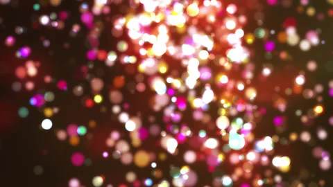 Multicolor Bokeh Lights Falling Video stock 275539986