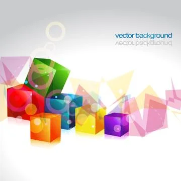Multicolor box vector design Stock Illustration