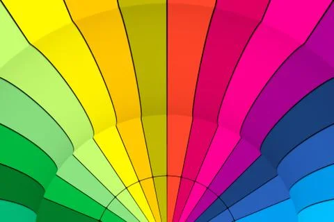 Multicolor boxes in a circle abstract background 3D render illustration Stock Illustration