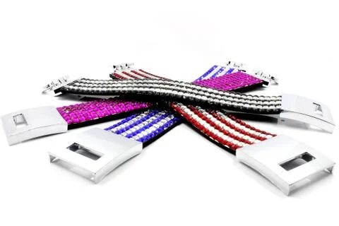 Multicolor bracelets Stock Photos