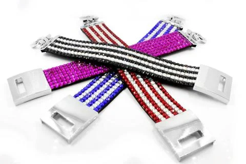 Multicolor bracelets Stock Photos