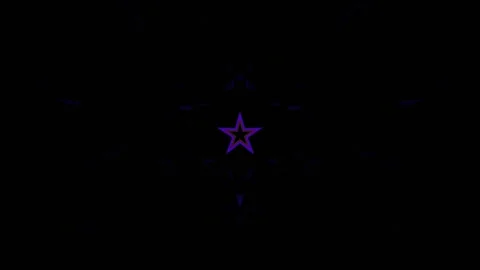 Multicolor Bright Neon Strobe Flashing Stars Background VJ Loop in 4K Stock Footage 314365765