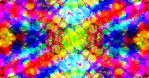 Multicolor Bubbles Dot Pattern Symmetric Illustrazione stock