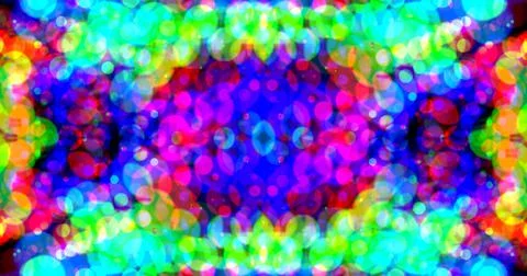 Multicolor Bubbles Dot Pattern Symmetric Stockillustratie