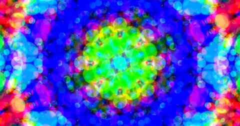 Multicolor Bubbles Dot Pattern Symmetric Stock Illustration