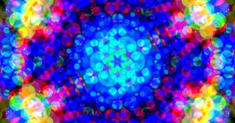 Multicolor Bubbles Dot Pattern Symmetric Stockillustratie