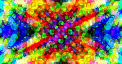 Multicolor Bubbles Dot Pattern Symmetric Stock Illustration