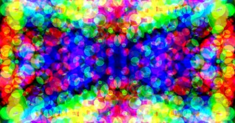 Multicolor Bubbles Dot Pattern Symmetric Illustrazione stock