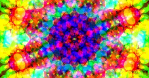 Multicolor Bubbles Dot Pattern Symmetric Stock Illustration