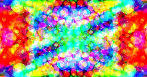 Multicolor Bubbles Dot Pattern Symmetric Stock Illustration