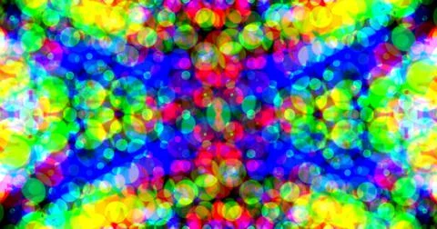 Multicolor Bubbles Dot Pattern Symmetric Stock Illustration