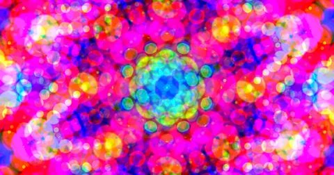 Multicolor Bubbles Dot Pattern Symmetric Stock Illustration