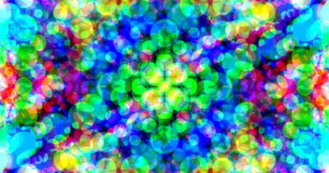 Multicolor Bubbles Dot Pattern Symmetric Stock Illustration