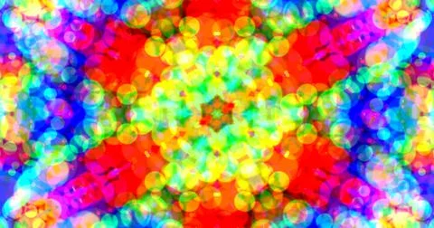 Multicolor Bubbles Dot Pattern Symmetric Stock Illustration