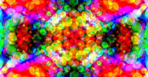 Multicolor Bubbles Dot Pattern Symmetric Stock Illustration