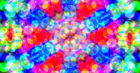 Multicolor Bubbles Dot Pattern Symmetric Stock Illustration