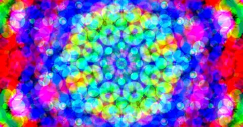 Multicolor Bubbles Dot Pattern Symmetric Stock Illustration