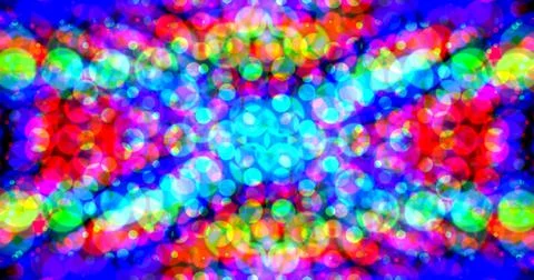Multicolor Bubbles Dot Pattern Symmetric Illustrazione stock