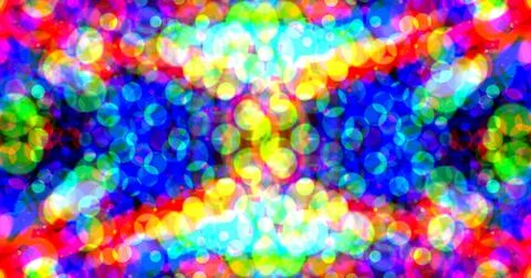 Multicolor Bubbles Dot Pattern Symmetric Stock Illustration