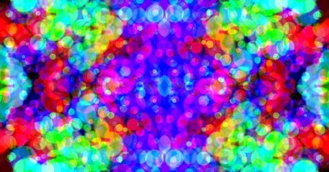 Multicolor Bubbles Dot Pattern Symmetric Stock Illustration