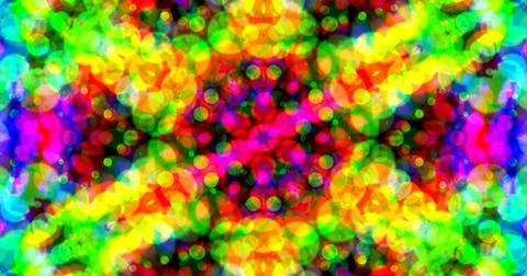 Multicolor Bubbles Dot Pattern Symmetric Stock Illustration