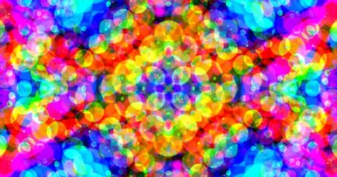 Multicolor Bubbles Dot Pattern Symmetric Stockillustratie