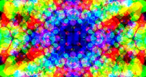 Multicolor Bubbles Dot Pattern Symmetric Stock Illustration