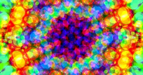 Multicolor Bubbles Dot Pattern Symmetric Stock Illustration