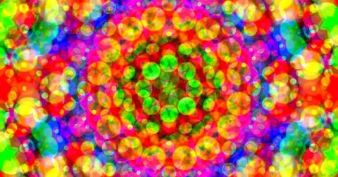 Multicolor Bubbles Dot Pattern Symmetric Stock Illustration