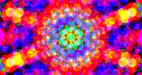 Multicolor Bubbles Dot Pattern Symmetric Stock Illustration