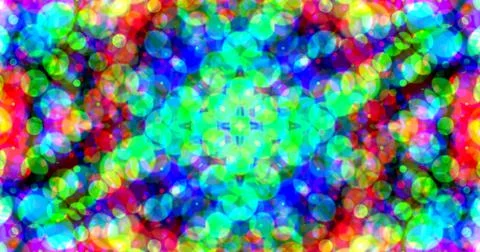 Multicolor Bubbles Dot Pattern Symmetric Stock Illustration