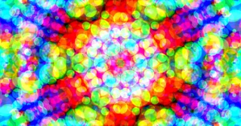 Multicolor Bubbles Dot Pattern Symmetric Stock Illustration